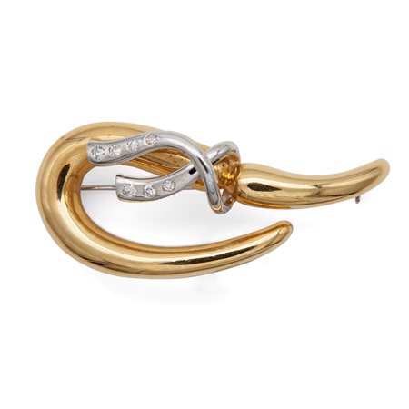 Spilla in oro e diamanti