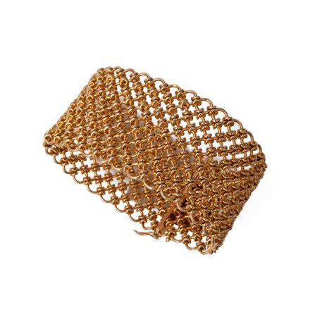 Bracciale in oro a rete