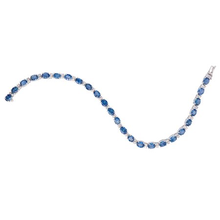 Bracciale tennis di zaffiri e brillanti