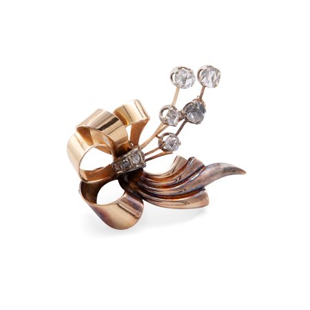 Spilla anni '40 con diamanti