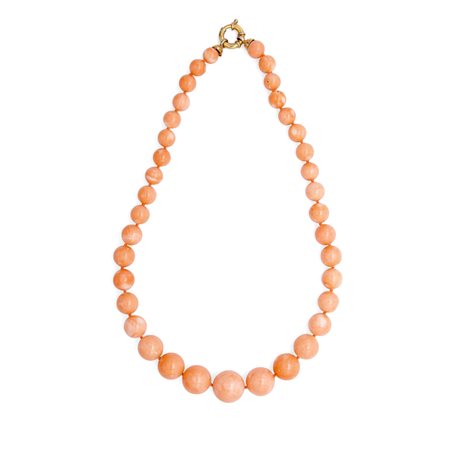 Collana in corallo cerasuolo e oro