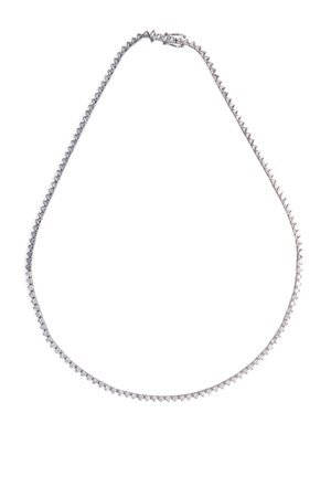 Girocollo tennis in oro bianco e brillanti