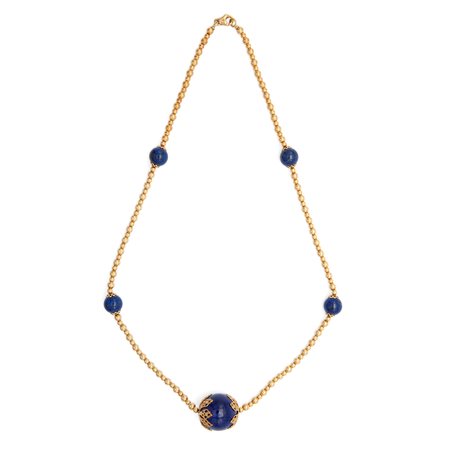 Collana in oro e lapislazzuli