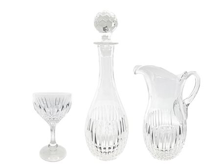 Servizio di bicchieri da 12 in cristallo, 20° Secolo