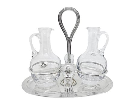 Rossi & Arcandi - CONTENITORE OLIO E ACETO IN ARGENTO 800 