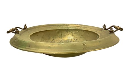 Braciere circolare in ottone, Fine 19° Secolo