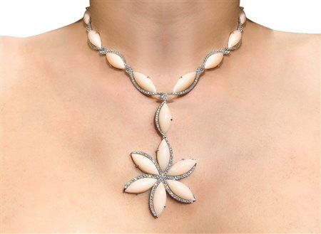 Set di gioielli da donna in argento sterling 925 con collana e