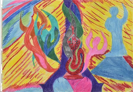 Dando LA LIBERAZIONE DEL MALE CON L'ARCANGELO GABRIELE tecnica mista su...