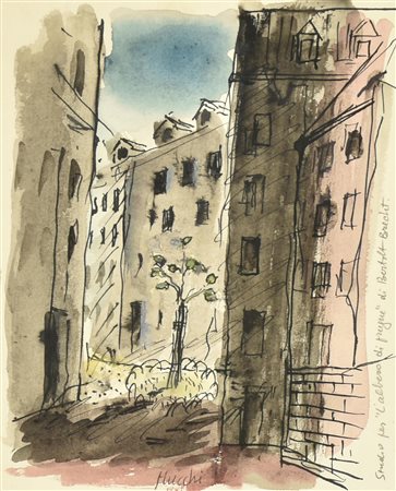 Gabriele Mucchi STUDIO PER L'ALBERO DI PRUGNE DI BERTOLT BRECHT disegno a...