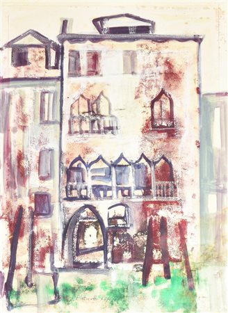 Fulvio Platinetti VENEZIA guache su carta, cm 70x50 firma e data eseguita nel...