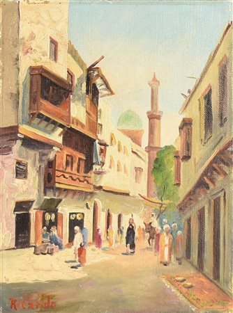 Ricardo Cinalli MEDINA olio su tela, cm 40x30 firma sul retro: titolo