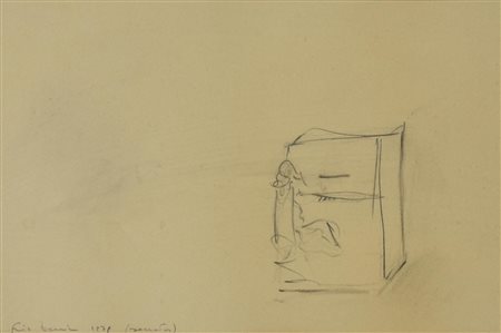 Ezio Zanni SONATA matita su carta, cm 20x30 firma, titolo e data sul retro:...