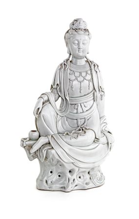 Guan-Yin Bodhisattva in porcellana blanc de Chine