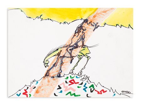 AGENORE FABBRI (1911-1998) - Senza Titolo, anni '80