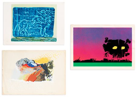 AUTORI VARI (BECHERONI,CLERICI E BRUSATI) - Lotto unico composto da 3 grafiche 