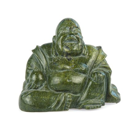 Budai in pietra dura verde