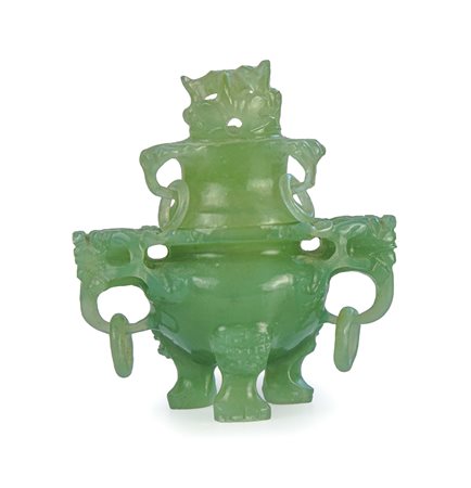 Incensiere tripode con coperchio