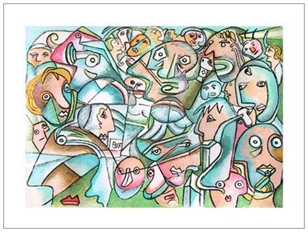 ENRICO BAJ Milano 1924 – Vergiate 2003 Senza titolo Incisione a colori...