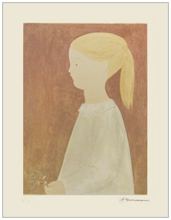 ANTONIO BUENO Berlino 1918 – Firenze 1984 Ragazza con ramoscello Litografia a...