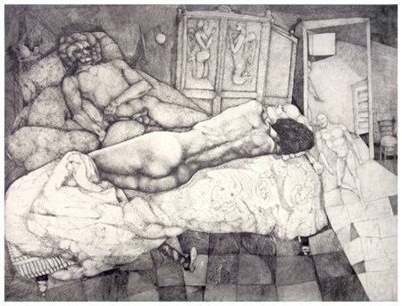 UGO ATTARDI Sori 1923 – Roma 2006 Nell ombra dom. JUAN 1980 Acquaforte...