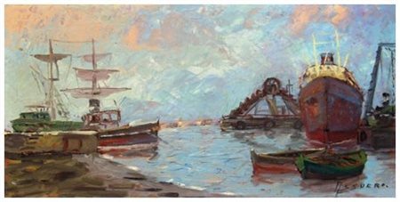 ASSUERO FOGLI Livorno 1915 – Livorno 2001 Senza titolo Olio su faesite 30 x...