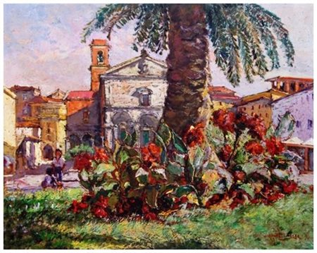 FRANCO MAZZACCHERINI La Spezia 1939 – Livorno 1999 Piazza Grande, Livorno...