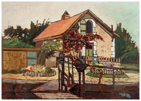 ROBERTO BALESTRI Pisa 1939 Senza titolo Olio su tavola 25 x 34. Firma in b. a...