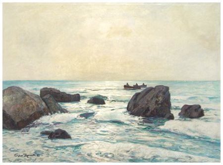 GINO ROMITI Livorno 1881 – Livorno 1967 Senza titolo 1936 Olio su tela 61 x...