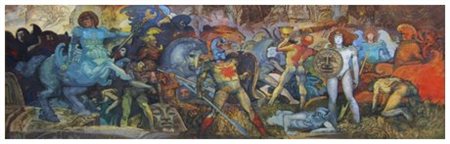 RAFFAELE DE ROSA Podenzana 1940 Argonauti guidati da Giasone 1980 Olio su...