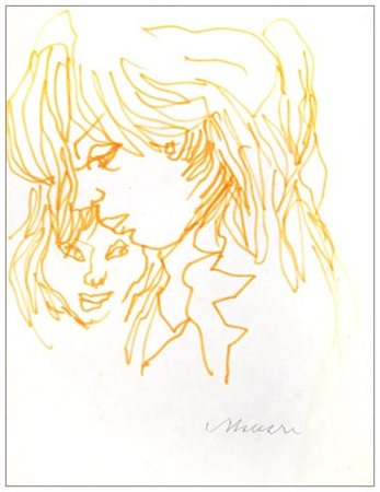 MINO MACCARI Siena 1898 – Roma 1989 Senza titolo Pennarello su carta 22,5 x...