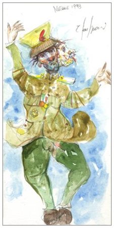 ROBERTO FONTIROSSI Lucca 1940 Senza titolo 1993 Pittura e t.m. su cartoncino...