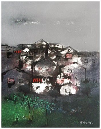 MANLIO BACOSI Perugia 1921 – Perugia 1998 Senza titolo Olio su tela 50 x 40....