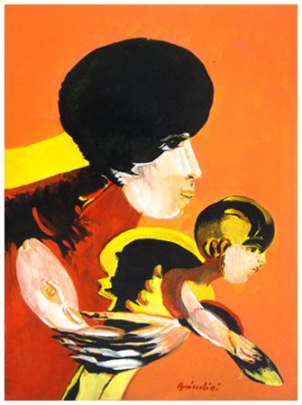 REMO BRINDISI Roma 1918 – Milano 1996 Senza titolo Olio su tela 40 x 30....