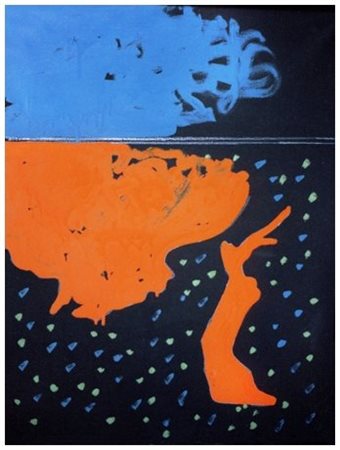 TANO FESTA Roma 1938 – Roma 1987 Paesaggio su fondo nero 1972 Olio su tela 80...