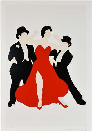 Marco Lodola TANGO serigrafia su carta, cm 100x70; es. 185/200 firma L'opera...