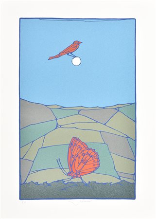 Francesco Casorati LA SERENATA serigrafia su carta, cm 70x50; es. P.A. firma