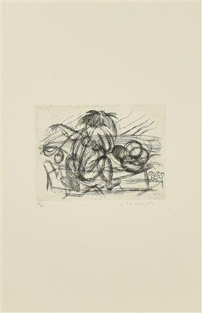 Eugenio Tomiolo MAGA DELLA CHIUSA Acquaforte acquatinta, mm 147x198, su...