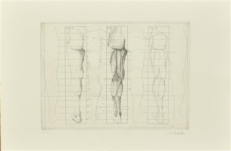 Sebastiano Trovato ANATOMY cartella contenete 5 acqueforti su carta, battute...