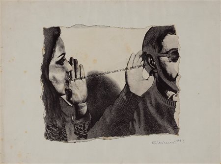 EUGENIO  MICCINI, La poesia visiva uccide una volta per tutte, 1972