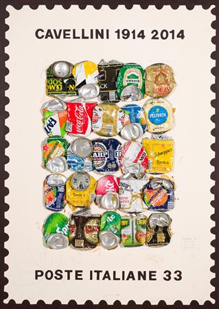 GUGLIELMO ACHILLE CAVELLINI, Progetto di francobollo per il mio centenario, 1987