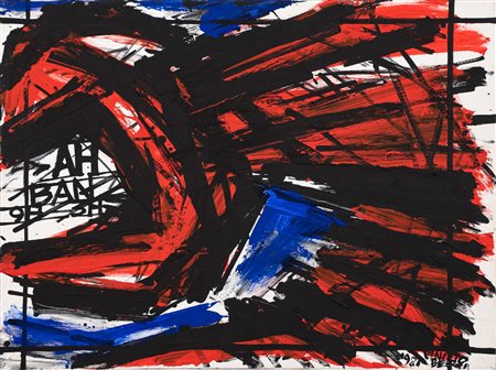 VINICIO  BERTI, Emblema AH-BAN 9H-3H, 1981