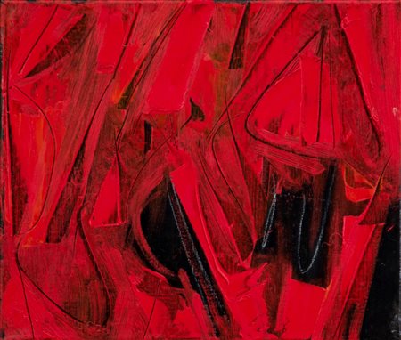 PIERO  RUGGERI, Figura in rosso, 2003