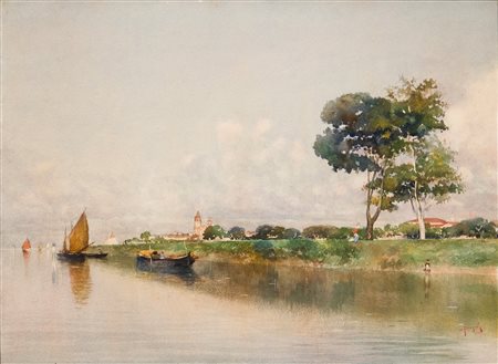 EMANUELE BRUGNOLI, Paesaggio lagunare