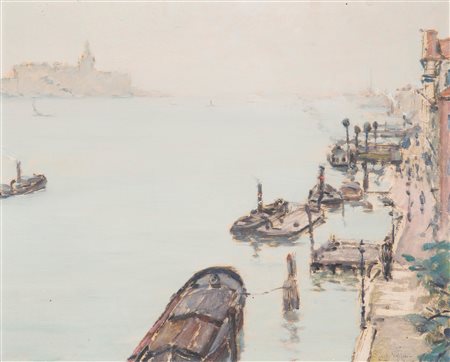 RINO VILLA, Paesaggio nebbioso, 1931