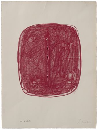 Lucio Fontana "Concetto spaziale" 1967
litografia con strappi
cm 47x35
Firmata e