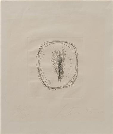 Lucio Fontana "Concetto spaziale" 1960-1963 circa
incisione con strappi su carta