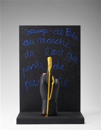 Ben Vautier "Message de Ben au marché de l'art qui parle de peinture" 2004
smalt