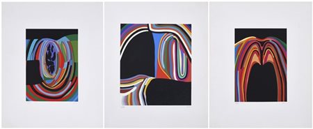 Alberto Burri "Trittico B" 1973 - 76
serie di tre serigrafie su carta Fabriano R