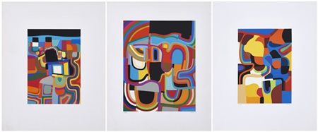 Alberto Burri "Trittico E" 1979 - 81
serie di tre serigrafie su carta Fabriano R