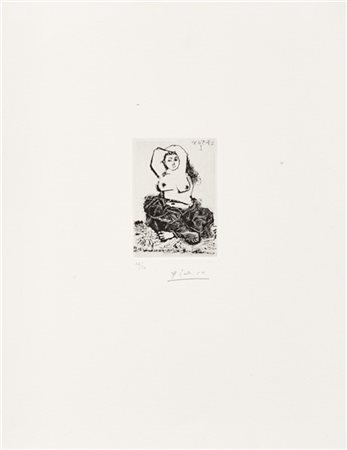 Pablo Picasso "La Célestine 29 mai 1968 I" 1968
acquatinta
foglio 32,5x25;
lastr